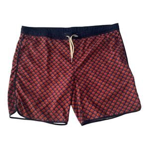 Fair Harbor mens size XXL patterned swim shorts lined rainbow multicolor